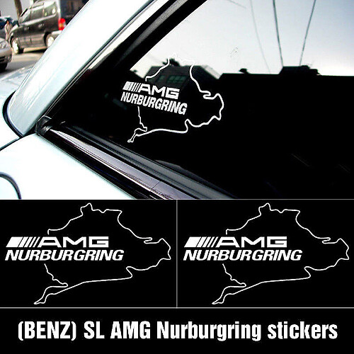 Juego de adhesivos de vinilo para ventana AMG Nürburgring Track para Mercedes-Benz