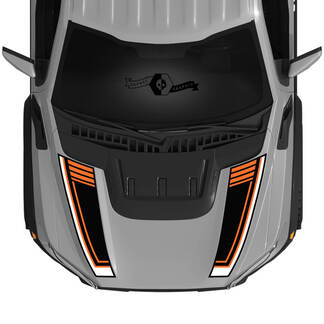 Kit de gráficos de calcomanías de vinilo para capó Ford Raptor 2023 F150 SVT, 3 colores, raya 2022+
