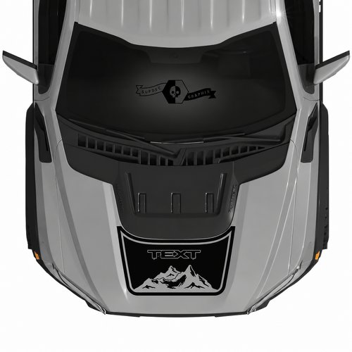 Kit de gráficos de franjas para capó Mountains personalizado Pegatinas y calcomanías de vinilo para Musclecar camioneta power truck SVT 2022-2023