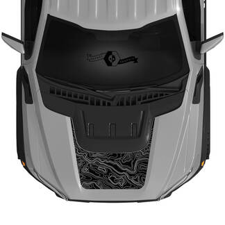Nuevo Ford Raptor 2023 Scoop Contour Map F150 SVT Hood vinilo calcomanías gráficos vinilo pegatinas kit stripe 2022+
