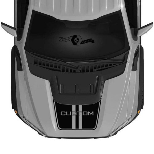 Vinilo Adhesivo Personalizado de Rayas Dobles para Capó para Musclecar F-150 2022+