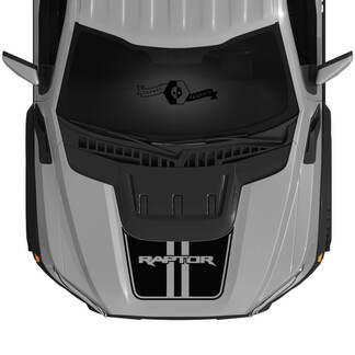 Nuevo Ford Raptor 2023 Scoop doble raya F150 SVT capucha vinilo calcomanía gráficos vinilo pegatinas kit raya 2022 +
