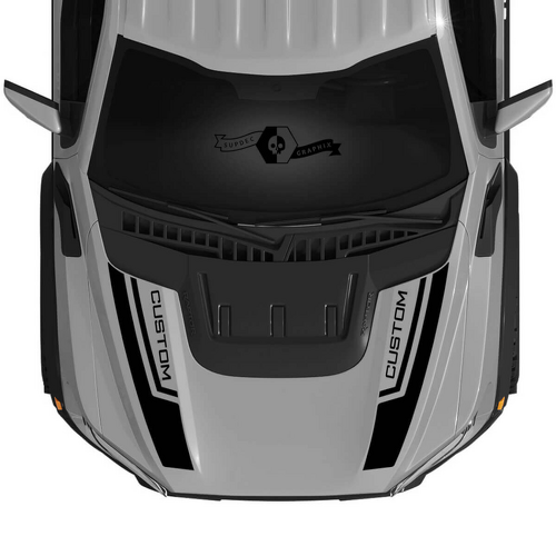 Juego de Vinilos de Rayas para Capó Dividido PERSONALIZADO para Musclecar F-150 2022+