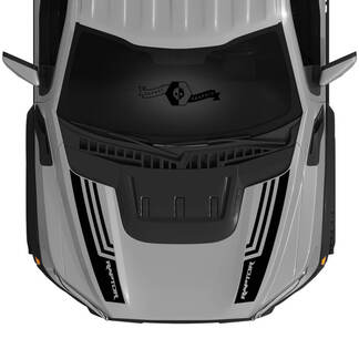 Nuevo Dual Ford Raptor 2023 F150 SVT Capó Calcomanías de vinilo Gráficos Kit de pegatinas de vinilo raya 2022+
