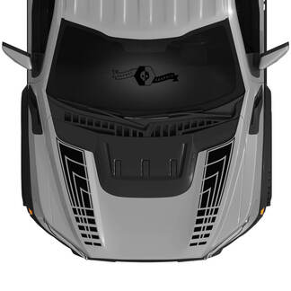 New Dual Lines Ford Raptor 2023 F150 SVT Logo Hood Vinilo Calcomanías Gráficos Vinilo Pegatinas kit stripe 2022+
