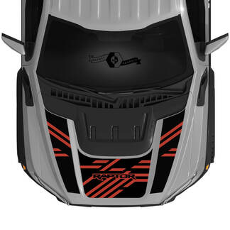 Nuevos 2 colores Ford Raptor 2023 F150 SVT Logo Lines Hood Scoop calcomanías de vinilo gráficos pegatinas de vinilo 2022+
