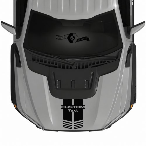 Kit de franjas dobles personalizadas para capó Vinilo adhesivo para capó para Ford F-150 2022-2023