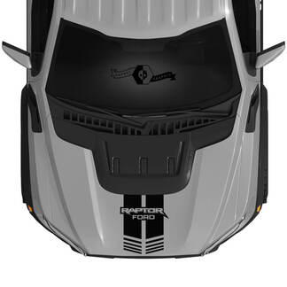 Nuevas tiras dobles Ford Raptor 2023 F150 SVT Logo Lines Hood Scoop calcomanías de vinilo gráficos pegatinas de vinilo 2022+
