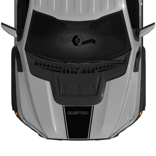 Calcomanía de vinilo de franja central con contorno PERSONALIZADA para Musclecar F-150 2022+