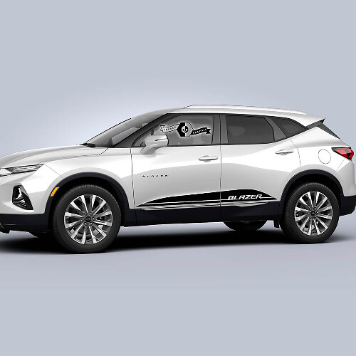 Par de Calcomanías de Vinilo de Franjas para Puertas de Chevrolet Blazer 2023
