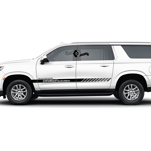 Combinar Chevrolet Suburban Side Rocker Panel Poors Línea de rayas Pegatina de calcomanía de vinilo