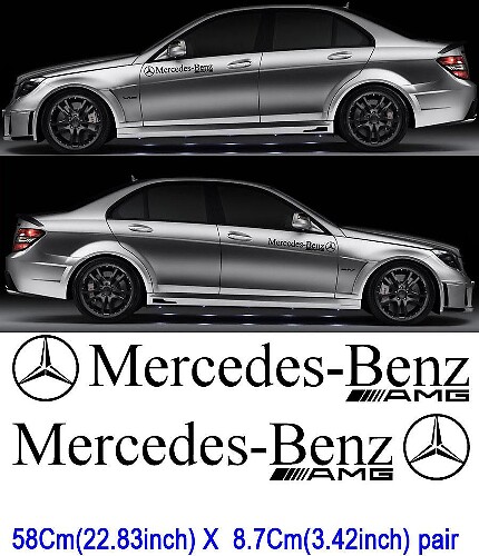 2 pegatinas Mercedes Benz Motorsport Calcomanía COCHE AMG C63 E63 SLK SL6
