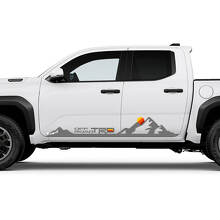 TRD Heritage Sunset Retro Montañas Retro Rocker Panel calcomanías Pegatinas para Toyota Tacoma
 2
