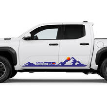TRD Heritage Sunset Retro Montañas Retro Rocker Panel calcomanías Pegatinas para Toyota Tacoma
 3