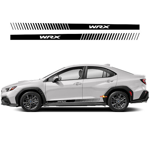 Par de faldones laterales de vinilo para carro, franja de vinilo de carreras, calcomanía adhesiva que se ajusta a Suba WRX Impreza
