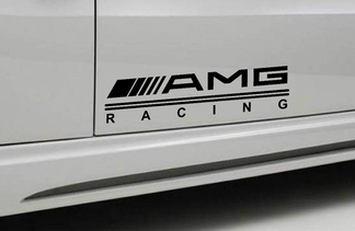 2 - AMG RACING Mercedes Benz Calcomanía adhesiva puerta deportiva
