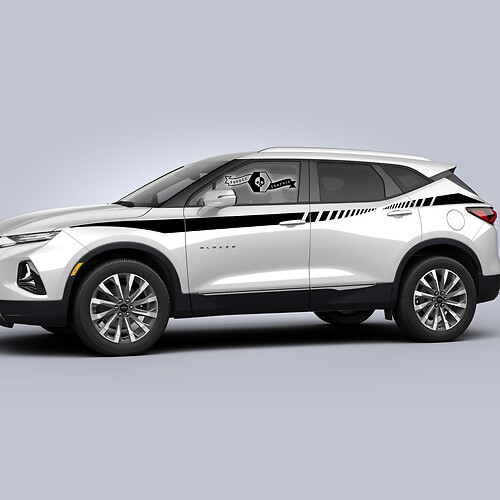 Par Chevrolet Blazer 2023 puertas laterales arriba raya guardabarros vinilo calcomanía pegatina
