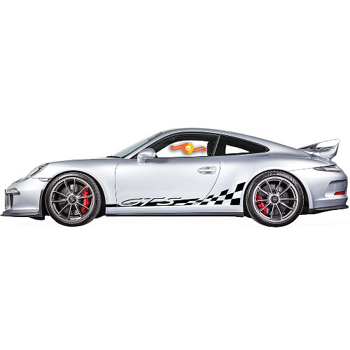 Kit de Calcomanías de Vinilo con Franjas de Paneles Laterales Ajedrez GTS para Porsche 911