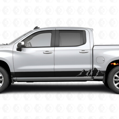 Tiras de Vinilo para Puerta y Panel Lateral Alpine Ridge para Chevrolet Silverado 1500 T1XX 2019-2026_1