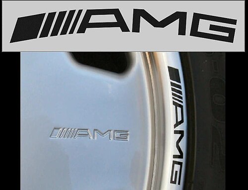 Pegatinas de vinilo para llantas estilo AMG para Mercedes-Benz