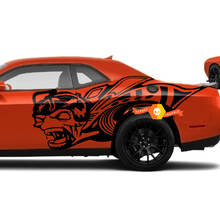 Dodge Challenger o Charger Zombie Head Super Bee Vinyl Decal Kit gráfico 2