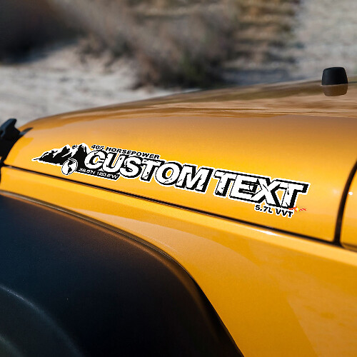 Vinilo adhesivo personalizado para capó Jeep Wrangler Rubicón
