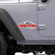 Calcomanía lateral de vinilo ONE TON para Jeep Wrangler Rubicon_3