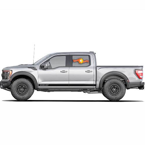Juego de calcomanías de vinilo para franjas laterales inferiores estilo Shelby para musclecar camioneta 2022-23