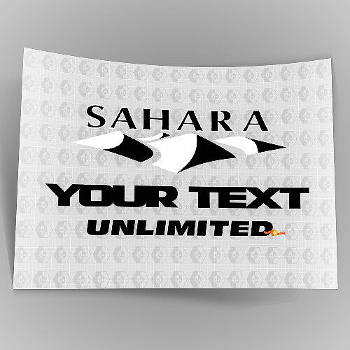 Pegatina personalizada de vinilo Sahara Unlimited para Jeep Wrangler