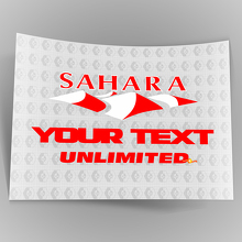 Pegatina personalizada de vinilo Sahara Unlimited para Jeep Wrangler_2