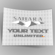Pegatina personalizada de vinilo Sahara Unlimited para Jeep Wrangler_3