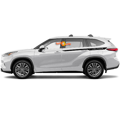 Kit de calcomanías gráficas de rayas laterales para Toyota Highlander 2020
