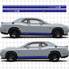 Vinilos con franjas estilo del 50º aniversario para paneles laterales de Dodge Challenger_3