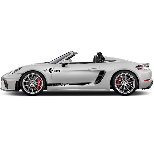 Kit de Vinilo con Tiras Laterales de Puerta de Marca para Porsche 718 Spyder 2022