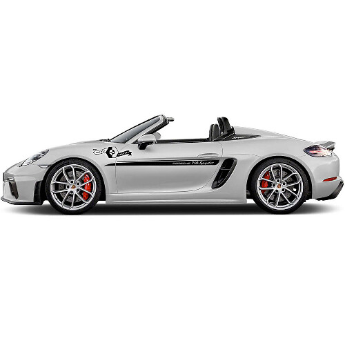 Calcomanía de Vinilo con Rayas Laterales de Carreras para Porsche 718 Spyder 2022
