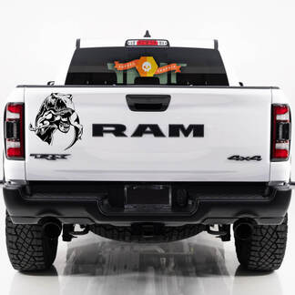 Dodge Ram TRX 2023 TRX Eating Raptor Tailgate Bed Side TRX Truck Vinilo Calcomanía Gráfico
