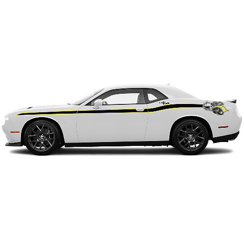 Pegatinas laterales de vinilo estilo Rumble Bee para Dodge Challenger