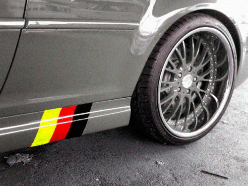 Kit de calcomanías de vinilo para faldón lateral con bandera alemana para VW BMW Audi Mercedes