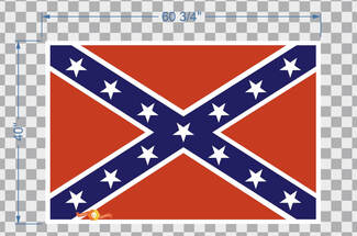 Calcomanía de vinilo de General Lee Flags States of America de 40 pulgadas x 60 pulgadas
