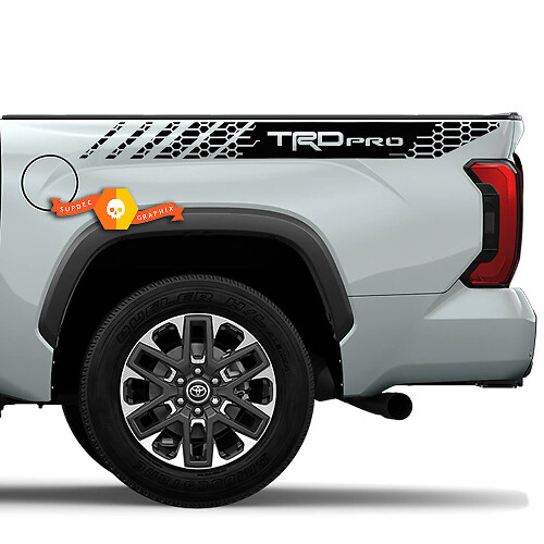 Par de calcomanías de vinilo para la cama lateral con formas geométricas TRD de Toyota para Tacoma Tundra 2023
