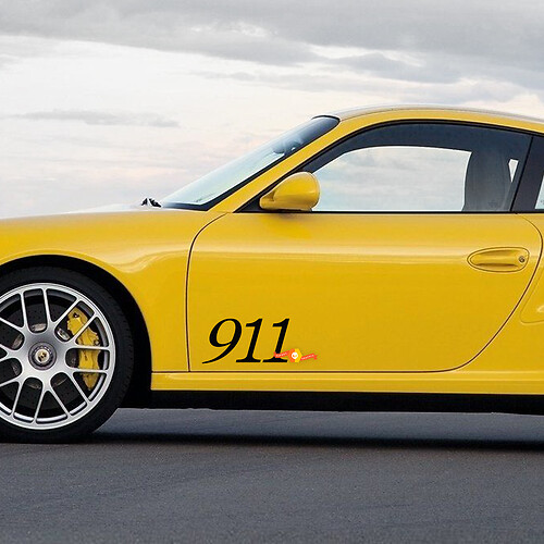 2X Palegas de Porsche Porsche 9ff Puertas laterales de la firma Pegatina de calcomanía