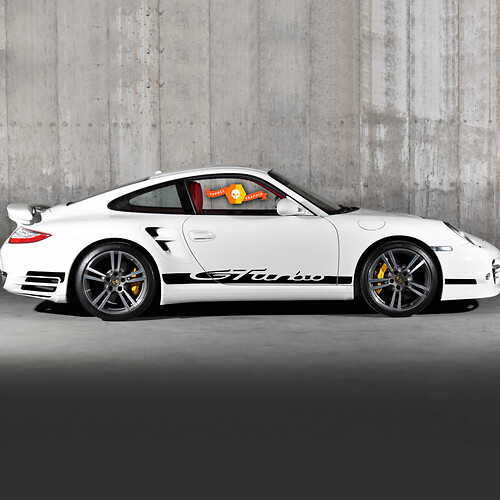Combinar Porsche 9ff Gturbo Lading Decal Panel Rocker Stripes Poors Kit Decal Decal