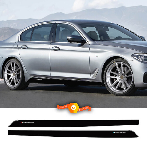 Pegatinas de vinilo estilo M-Performance para faldones laterales BMW M5 G30 G31 F90