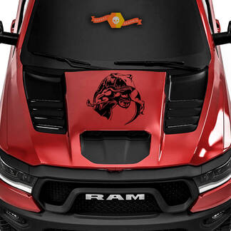 Dodge Ram Rebel 2022 + 2023 1500 TRX T-Rex Eating Raptor Hood TRX Truck Vinilo Calcomanía Gráfico
