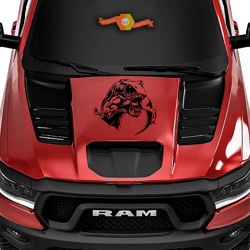 Calcomanía de Vinilo para Capó Estilo T-Rex para Ram 1500 TRX