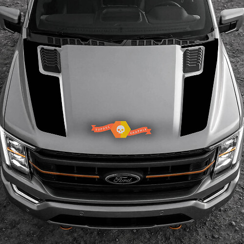 Vinilos adhesivos de doble franja para capó para Musclecar truck Tremor 2022-2023