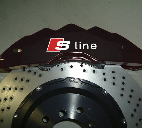 Juego de 6 vinilos adhesivos para pinzas de freno estilo S-Line para coches Audi