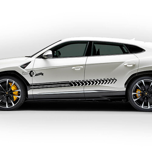 Par de Calcomanías de Vinilo para Rayas en las Puertas Laterales de Lamborghini Urus 2021 2022 2023
