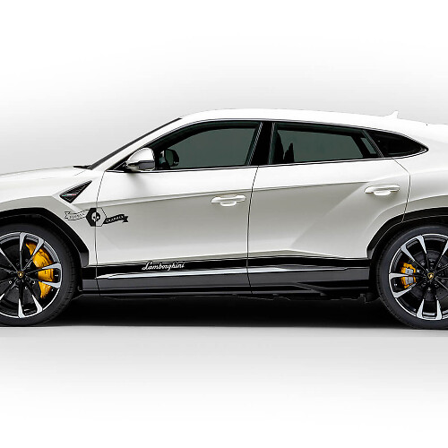 Par de Calcomanías de Vinilo para Rayas en el Panel Lateral de las Puertas del Lamborghini Urus 2021 2022 2023
