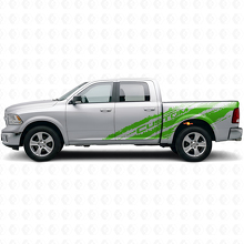 Kit de vinilos laterales personalizados con texto Mud Splash para Dodge Ram 1500 Rebel_3